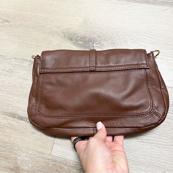 Isaac Mizrahi Live LG Satchel Leather Shoulder Bag Tote Purse Handbag Brown - Picture 14 of 16